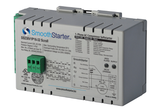 Arrancador Suave SmoothStarter SS230V1P16-32 – Compresor monofásico 230 V, 16–32 A