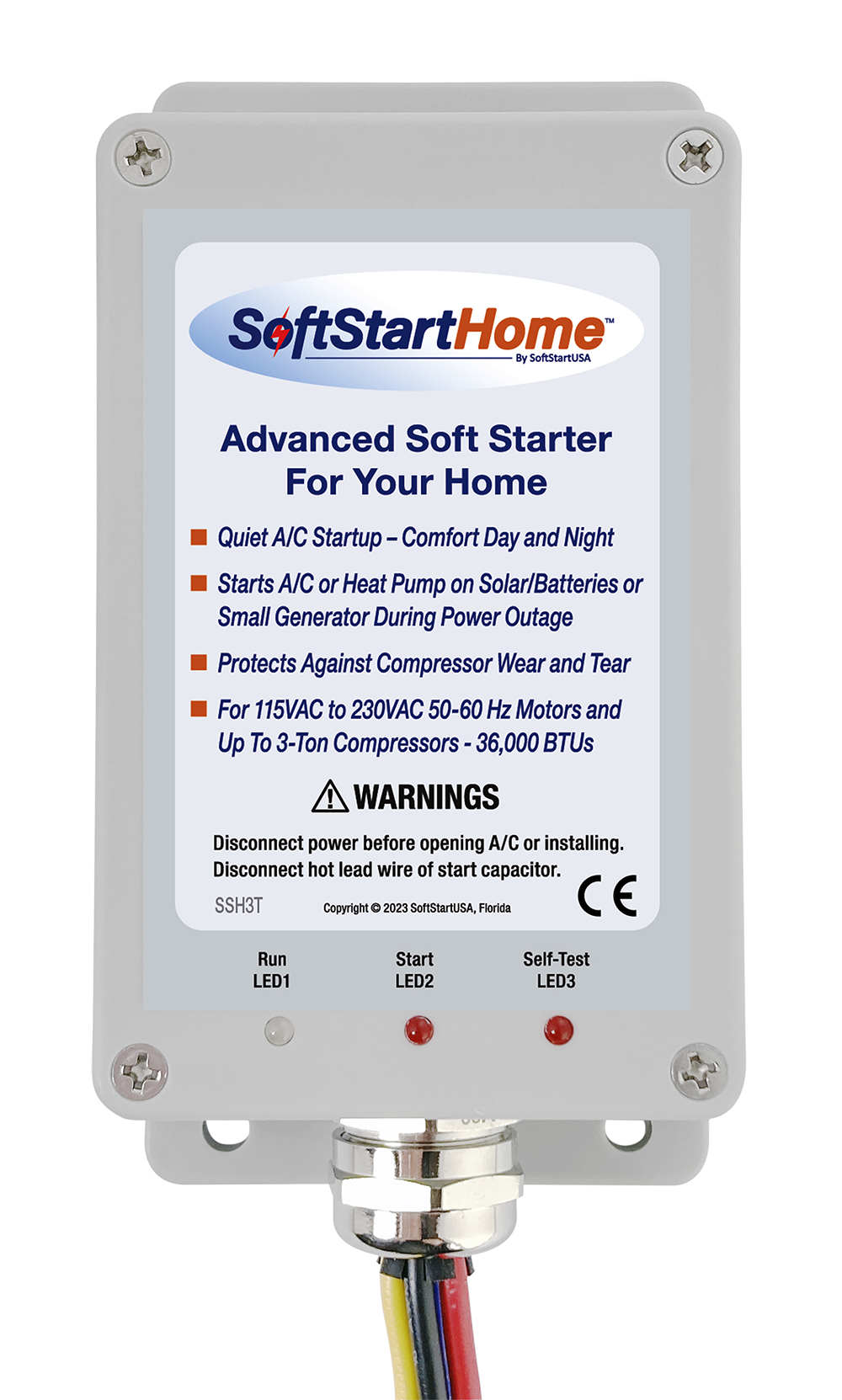 Arrancador Suave SoftStart Home 3 (SSH3T) – A/A hasta 3 TR / 36.000 BTU, 110/220 V